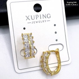 Сережки Xuping14К 10665 ( 1.5 см.)